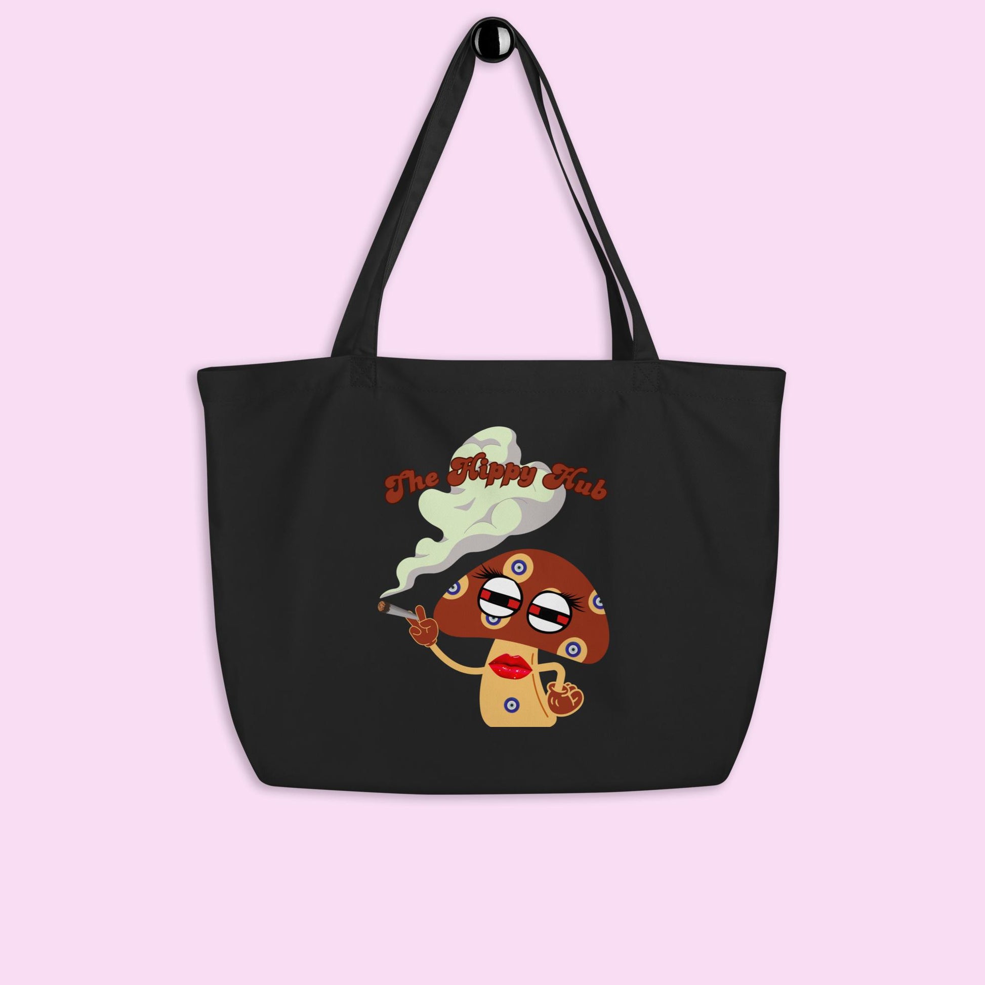 Staci the Evil Eye Mushroom Large organic tote bag - The Hippy Hub