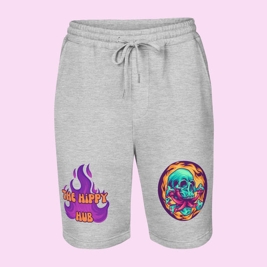 Alien Skull Men's fleece shorts - The Hippy Hub